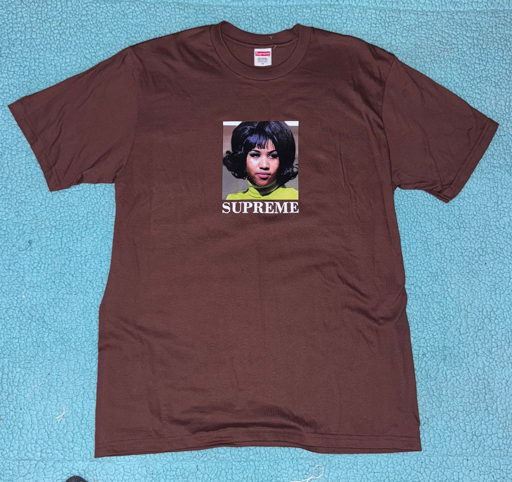 Supreme Brown Aretha Franklin Tee SS26 Spring/Summer 2026 Size Medium AUTHENTIC